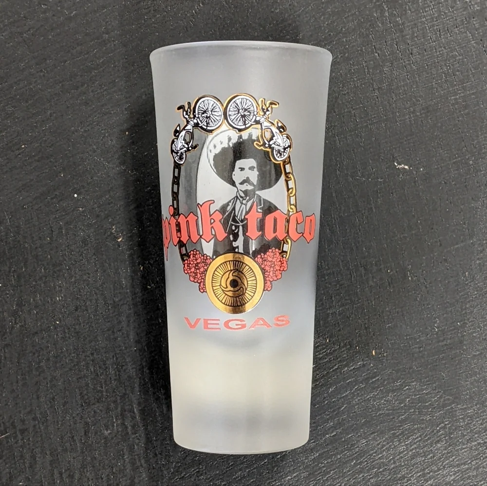 Pink Taco Vegas Frosted Cocktail Glass